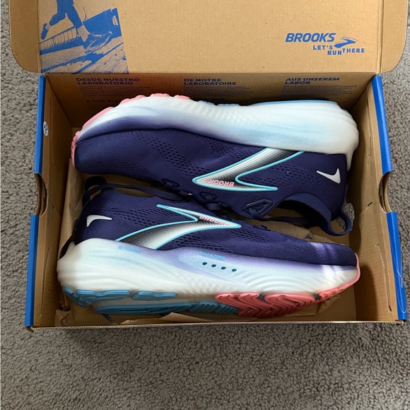 NWT Brooks Womens Glycerin 22 Running Shoes - Deep Purple with Blue Accents - Picture 7 of 10